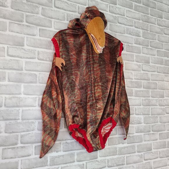 Vtg Pterodactyl Pteranodon Dinosaur Kids Plush Wings Costume Halloween XL 7-8 - Picture 1 of 9